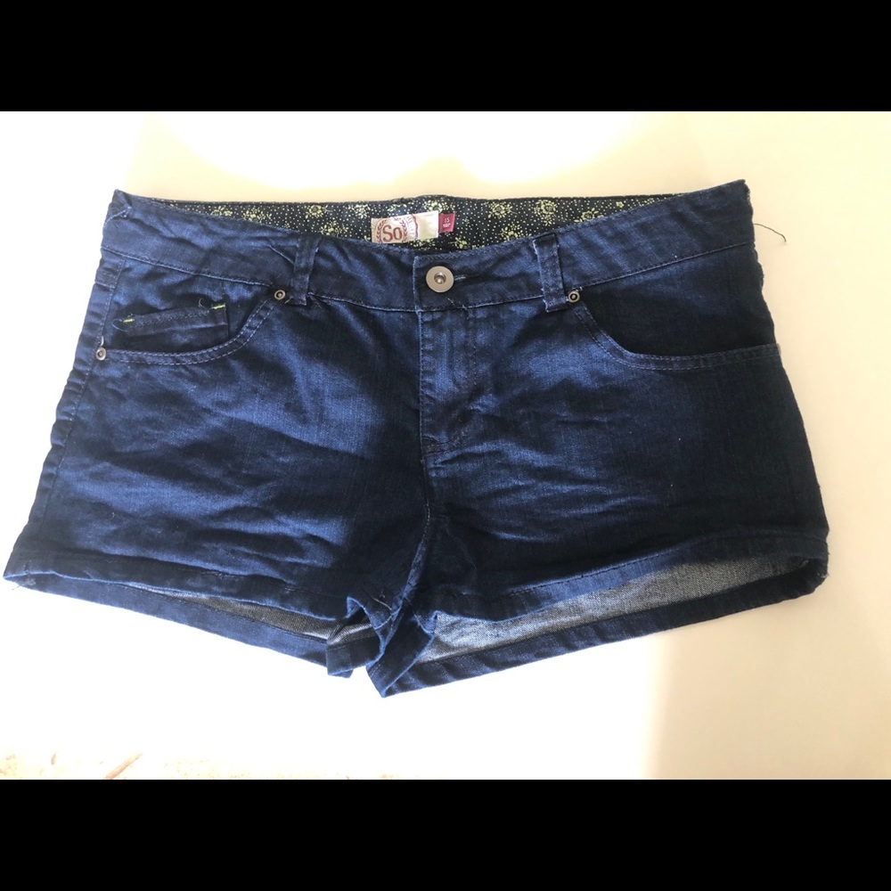 So dark was jean shorts